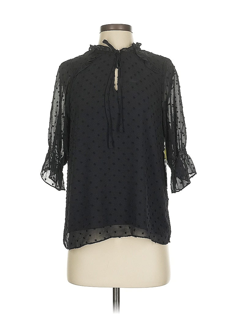 Cece 3/4 Sleeve Blouse In Black