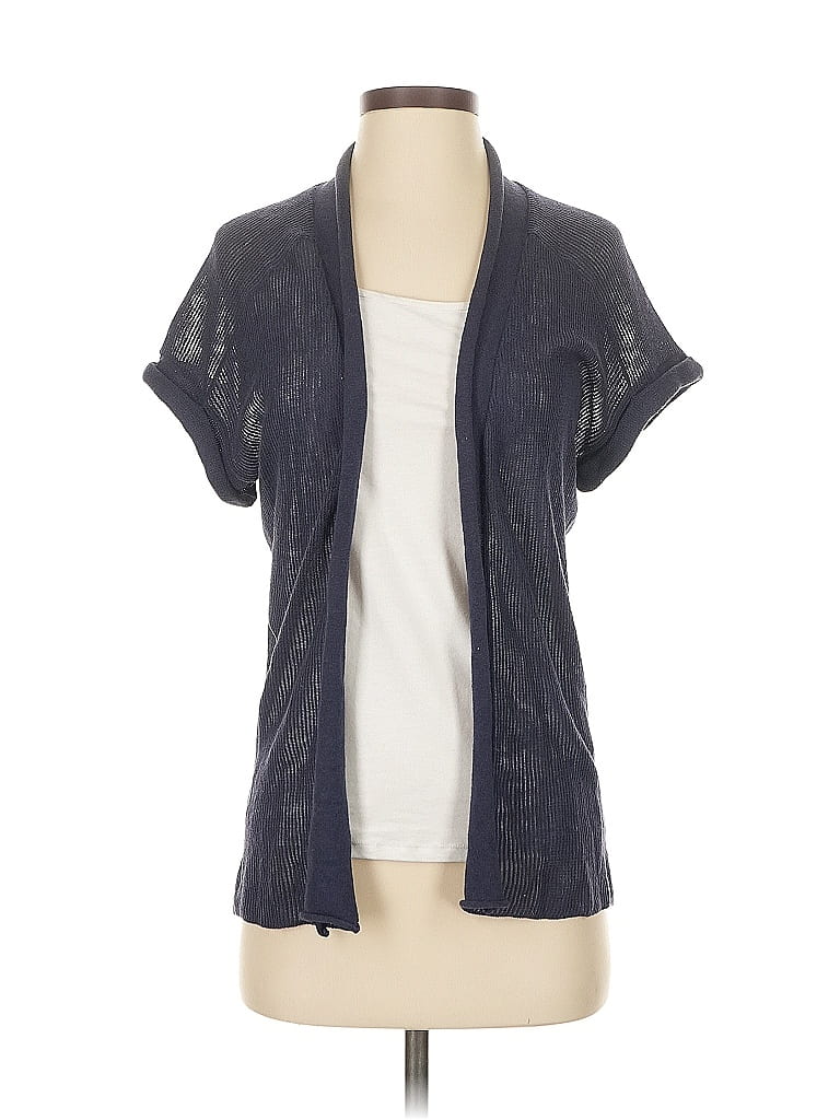 Pre-owned Ann Taylor Factory Cardigan Sweater In Blue