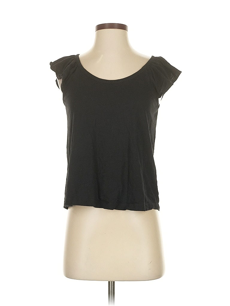 Click to view more detailed imagery on our partner's website Pre-owned Ann Taylor Loft Short Sleeve Top Black Sweetheart Neckline Tops