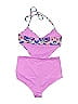 Zinke Chevron-herringbone Purple One Piece Swimsuit Size L - photo 2