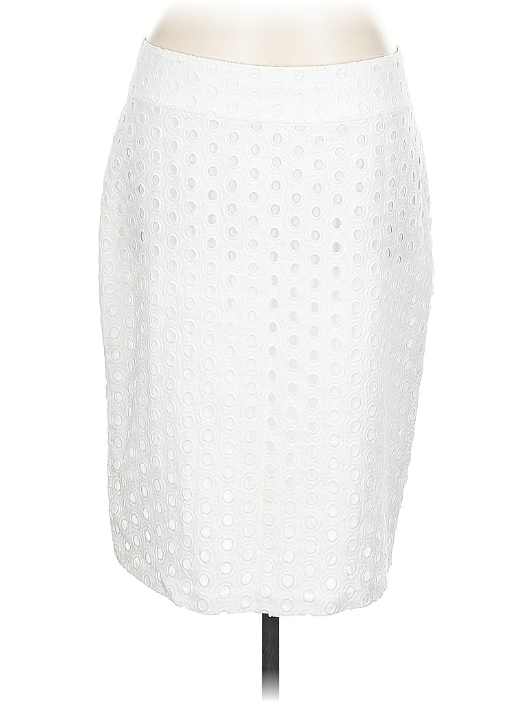 Pre-owned Ann Taylor Formal Skirt In White