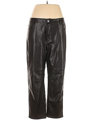 MNG Faux Leather Pants (view 1)