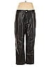MNG 100% Polyester Black Faux Leather Pants Size 12 - photo 1
