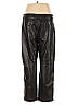 MNG 100% Polyester Black Faux Leather Pants Size 12 - photo 2