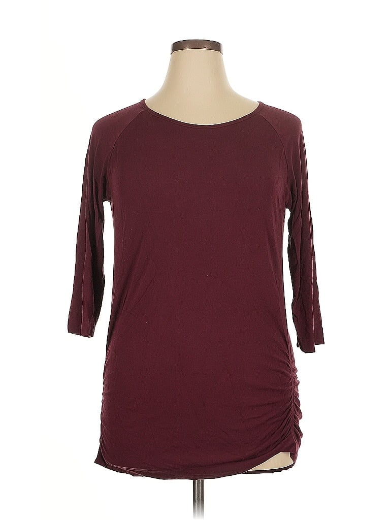 Click to view more detailed imagery on our partner's website Pre-owned Thirdlove 3/4 Sleeve T-shirt In Burgundy