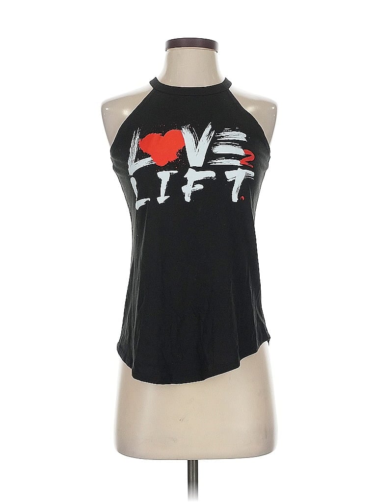 Pre-owned Assorted Brands Tank Top Black Halter Neckline Tops