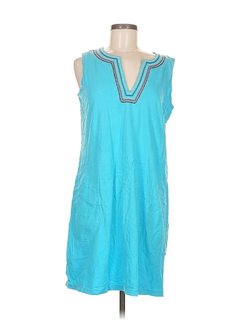 Pre-owned Lands' End Casual Dress In Blue