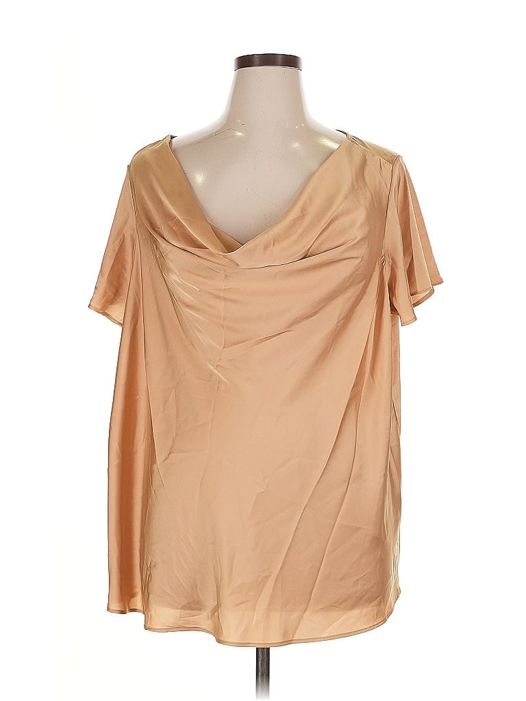 Pre-owned Torrid Short Sleeve Blouse In Brown