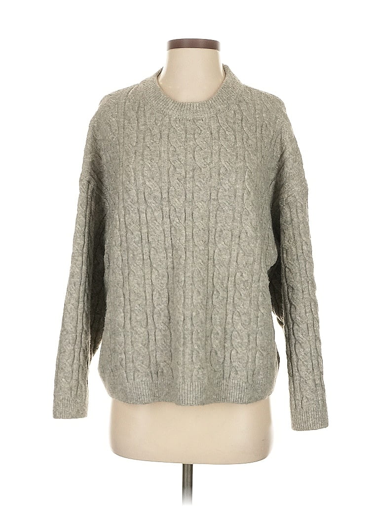 Pre-owned H&m Pullover Sweater In Gray