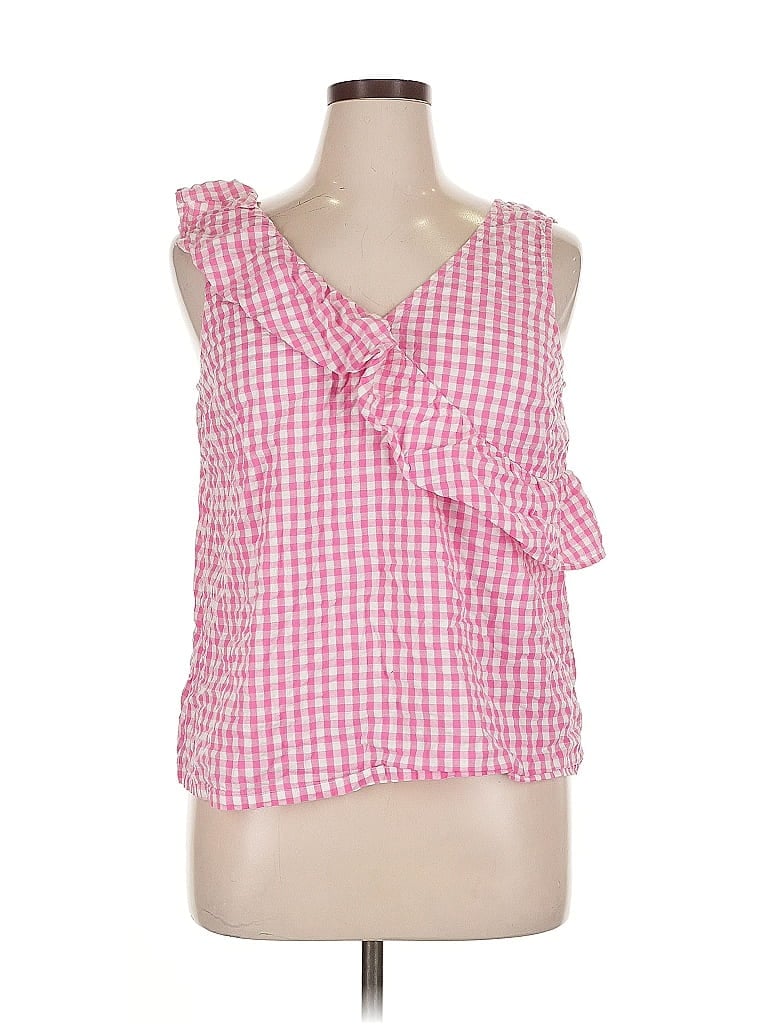 Pre-owned Crown & Ivy Sleeveless Blouse In Pink