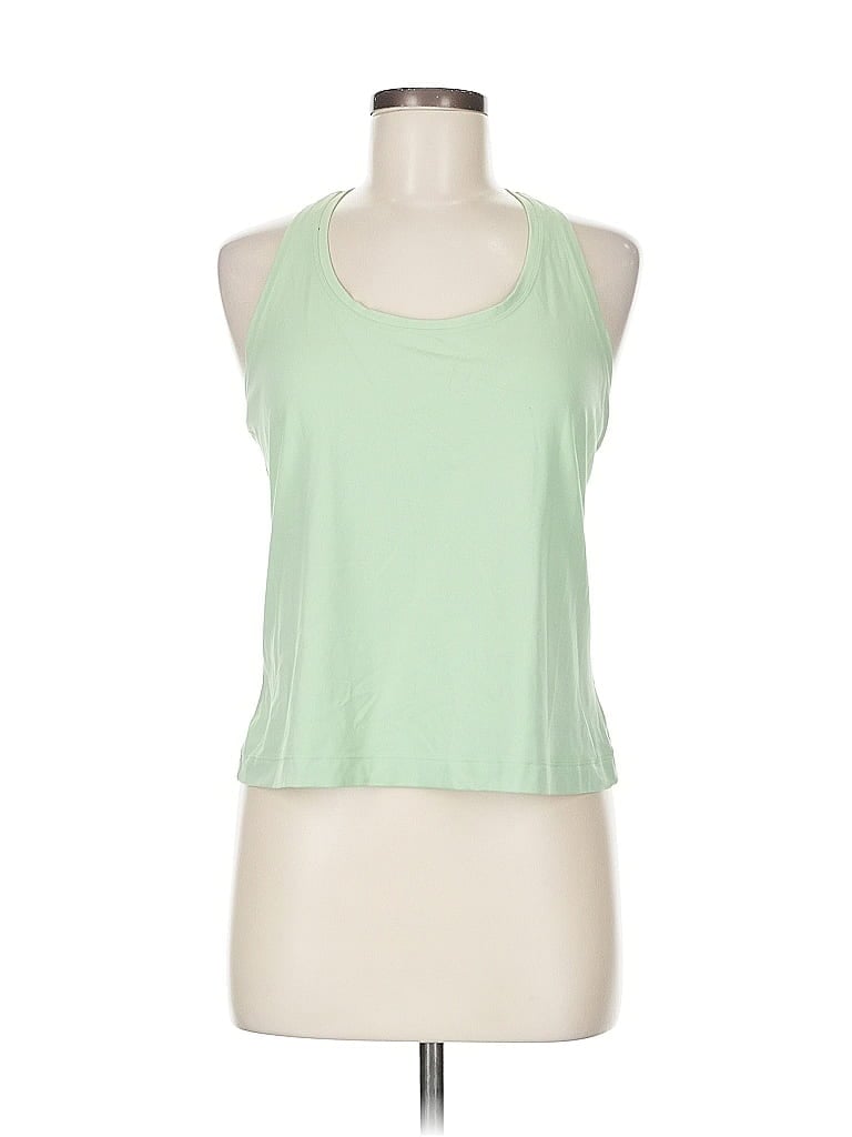 Pre-owned Lululemon Athletica Tank Top Green Halter Neckline Tops