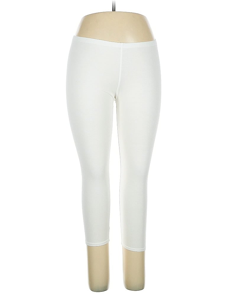 Pre-owned Eileen Fisher Yoga Pants In White
