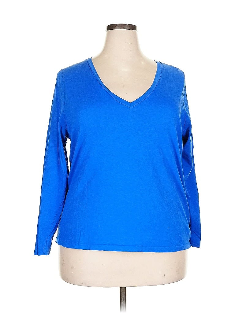 J.CREW FACTORY STORE Pre-owned 3/4 Sleeve T-shirt In Blue