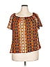 Xhilaration Orange Short Sleeve Blouse Size XXL - photo 1