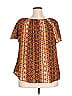 Xhilaration Orange Short Sleeve Blouse Size XXL - photo 2