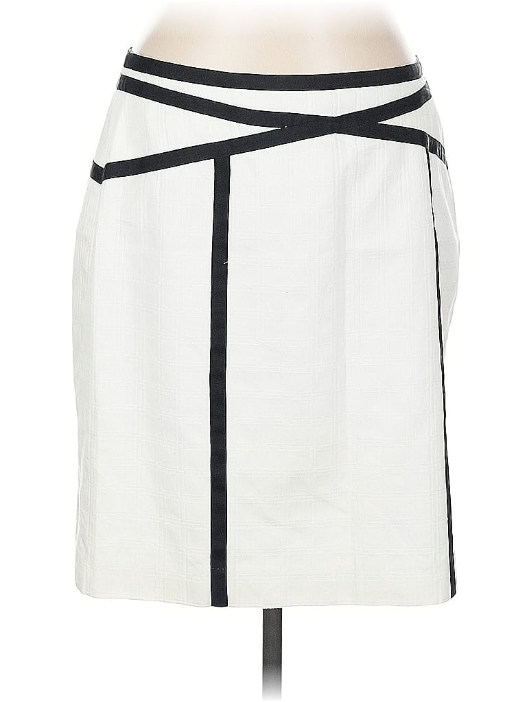 Pre-owned Ann Taylor Factory Casual Skirt In White