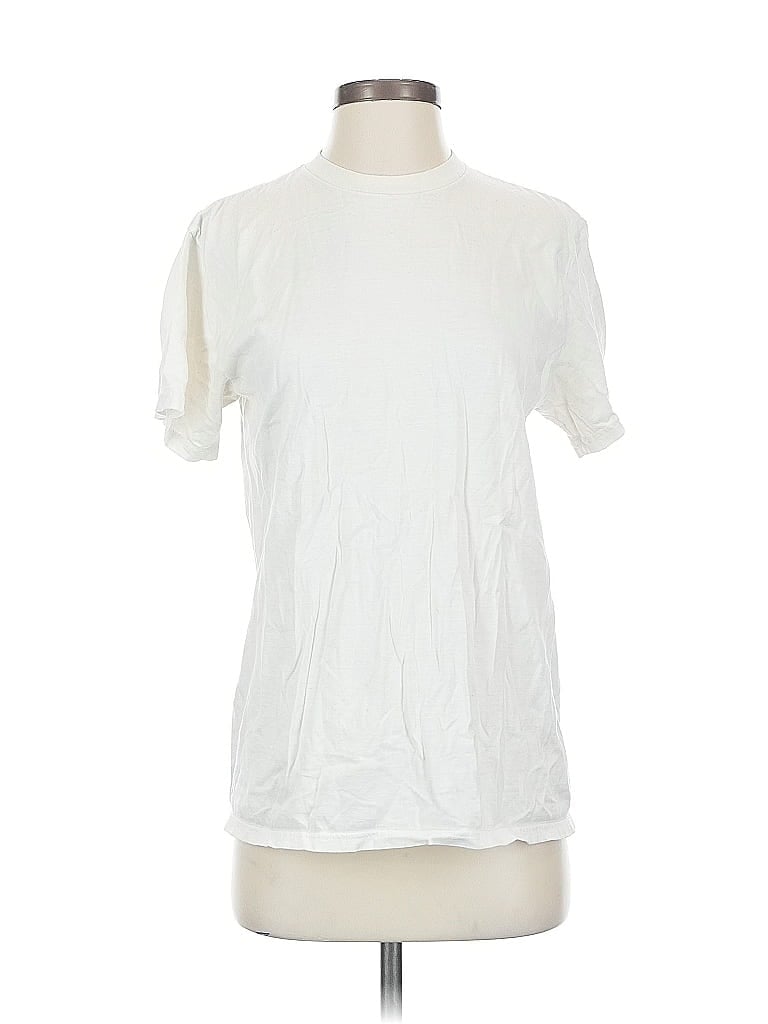 Pre-owned Nordstrom Short Sleeve T-shirt In White