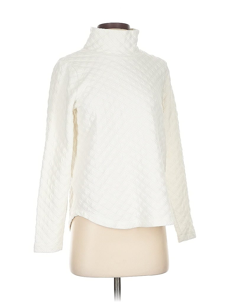Pre-owned J.crew Factory Store Turtleneck Sweater In White