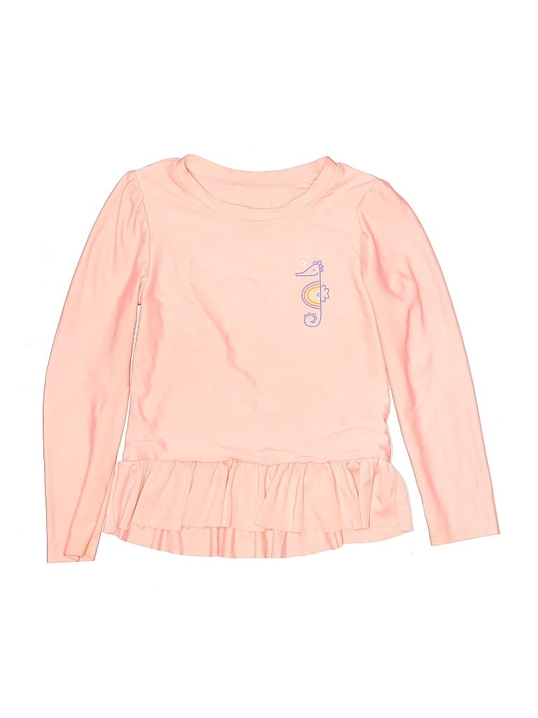 Pre-owned Cat & Jack Kids' Rash Guard In Pink