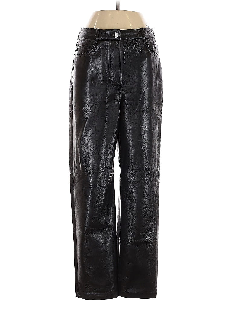 Pre-owned Wilfred Faux Leather Pants In Black