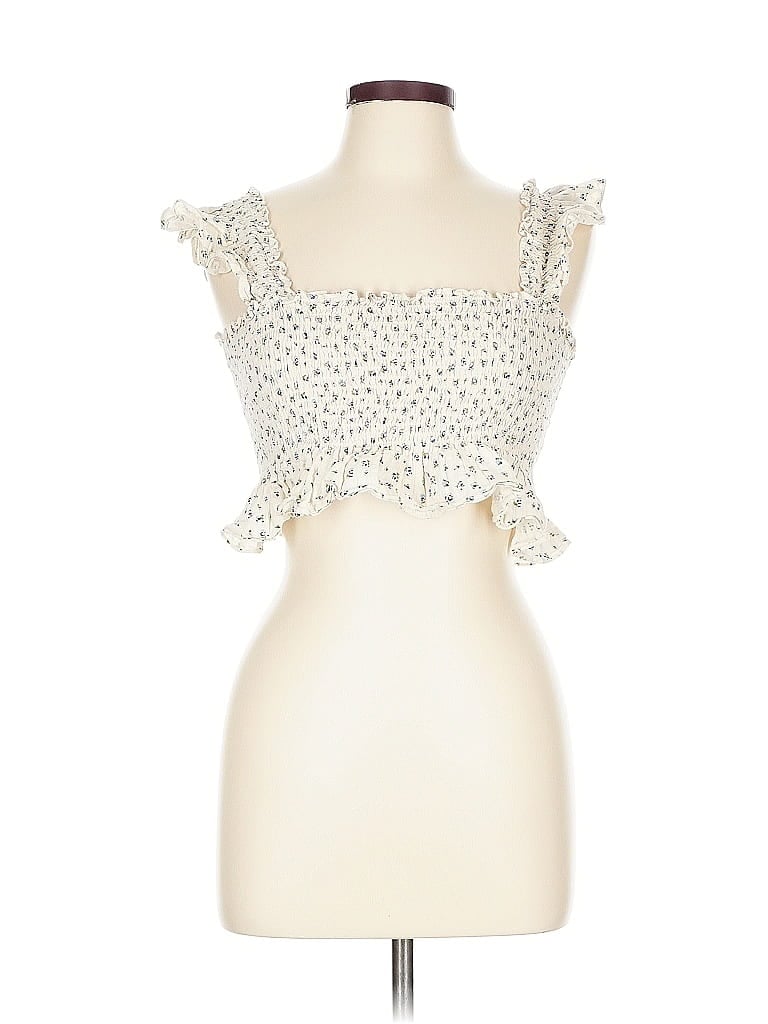 Pre-owned Cider Tube Top Ivory Sweetheart Neckline Tops In White