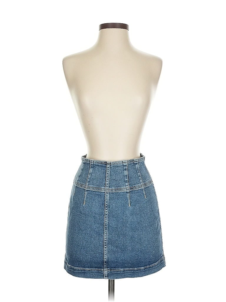 Pre-owned We The Free Sleeveless Top Blue Strapless Neckline Tops