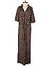 Johnston & Murphy 100% Polyester Animal Print Brown Jumpsuit Size XS - photo 1