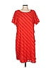 Long Tall Sally 100% Polyester Chevron-herringbone Red Cocktail Dress Size 12 - photo 1