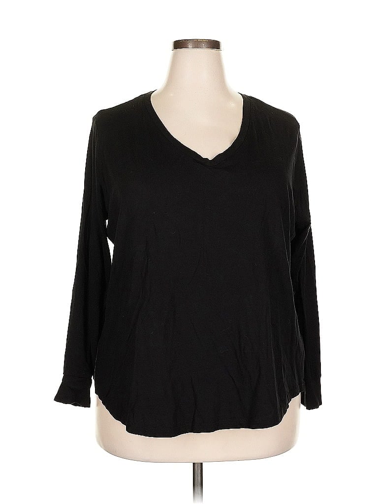 Pre-owned Terra & Sky 3/4 Sleeve T-shirt In Black