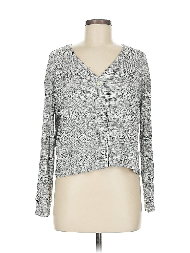 Pre-owned Lou & Grey Cardigan Sweater In Gray
