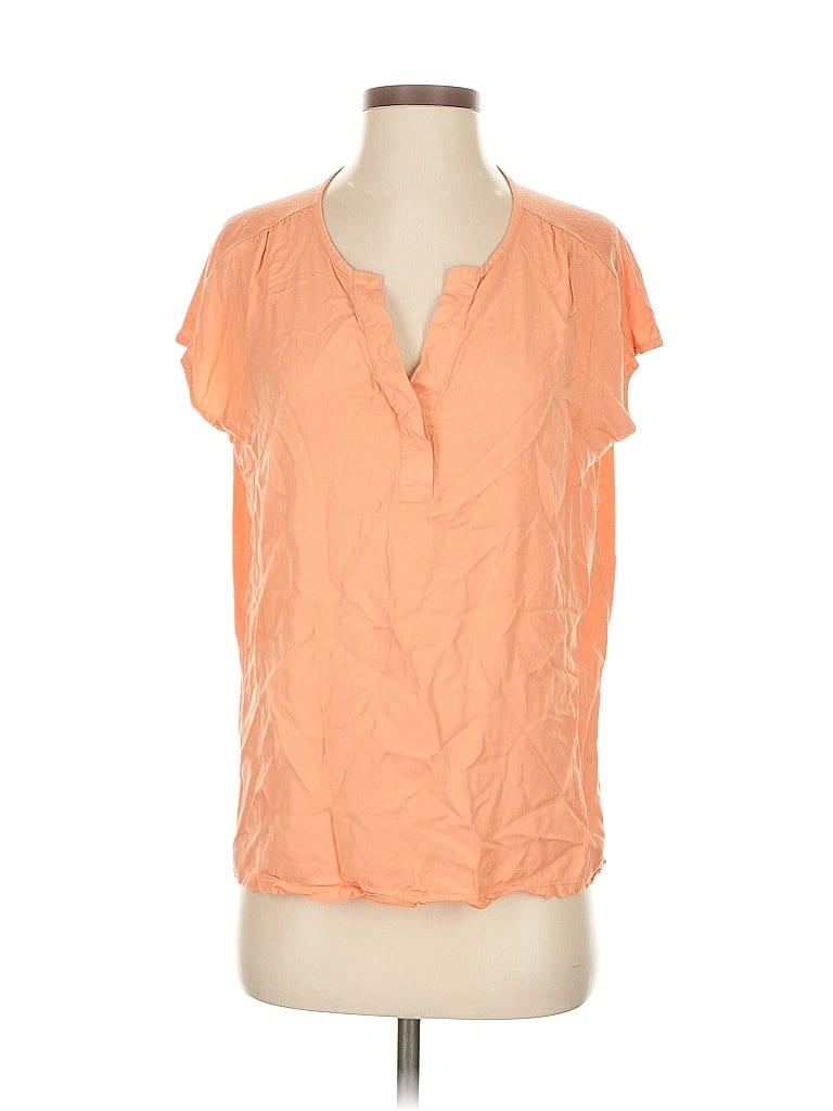Pre-owned Nine West Short Sleeve Blouse In Orange