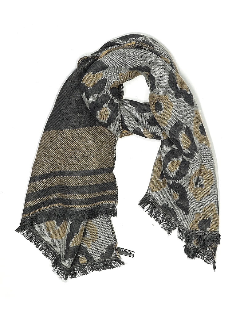 Pre-owned Express Scarf In Gray