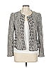 Rebecca Taylor Houndstooth Gray Black Blazer Size 12 - photo 1