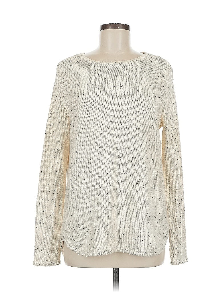 Pre-owned J. Mclaughlin Pullover Sweater In White