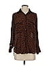 Zara Animal Print Brown 3/4 Sleeve Blouse Size XS - photo 1