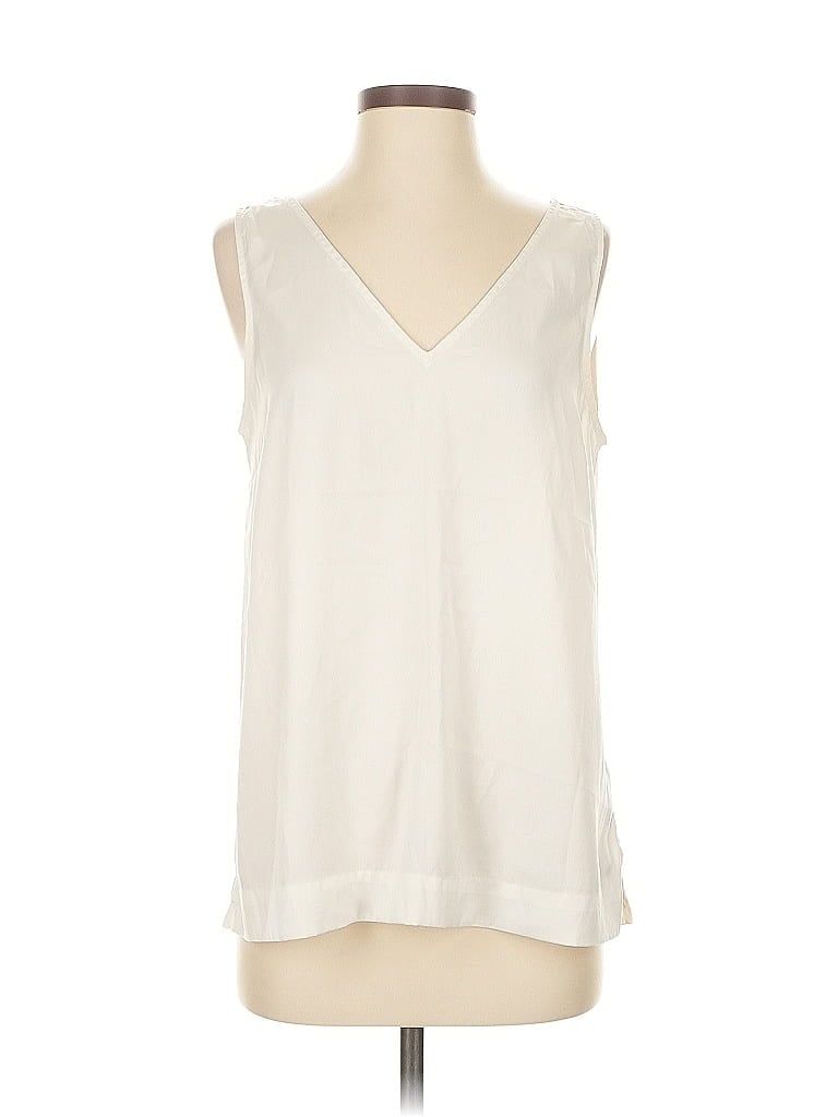 Pre-owned H&m Sleeveless T-shirt In White