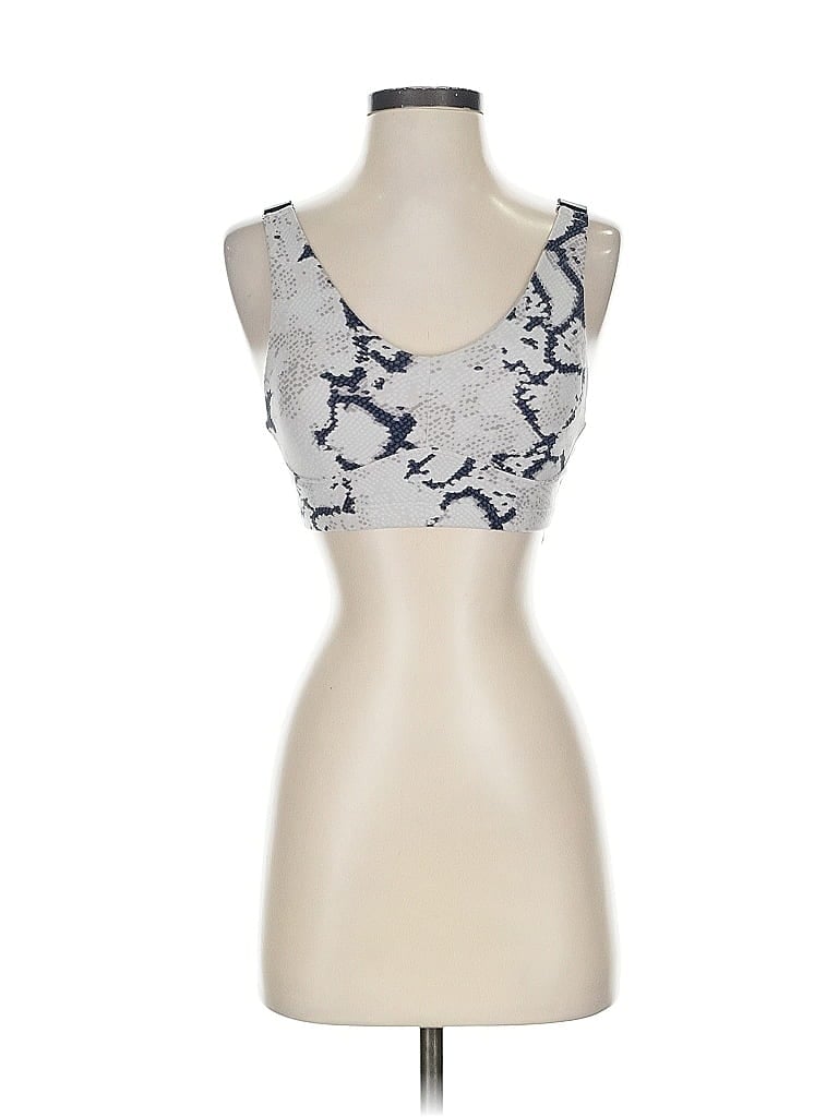 Pre-owned Varley Tank Top Silver Strapless Neckline Tops