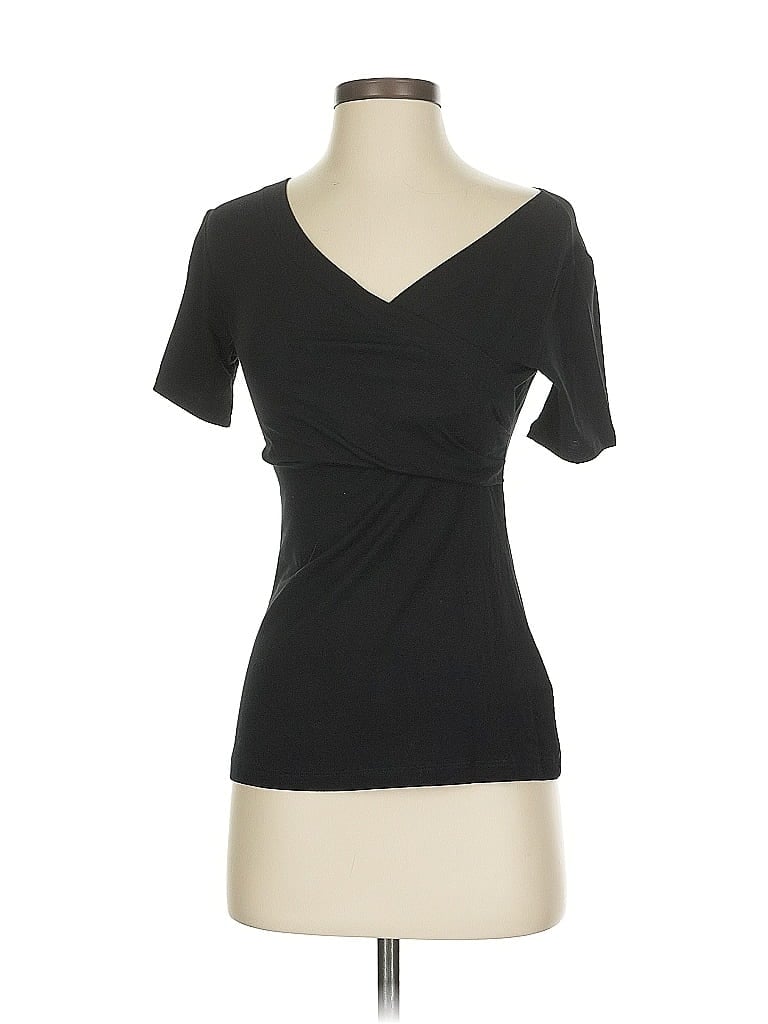 Donna Karan Short Sleeve T-shirt In Black