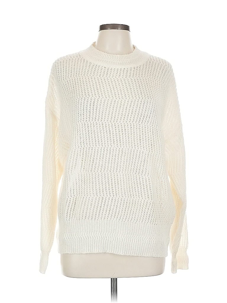 Pre-owned Mng Pullover Sweater In White