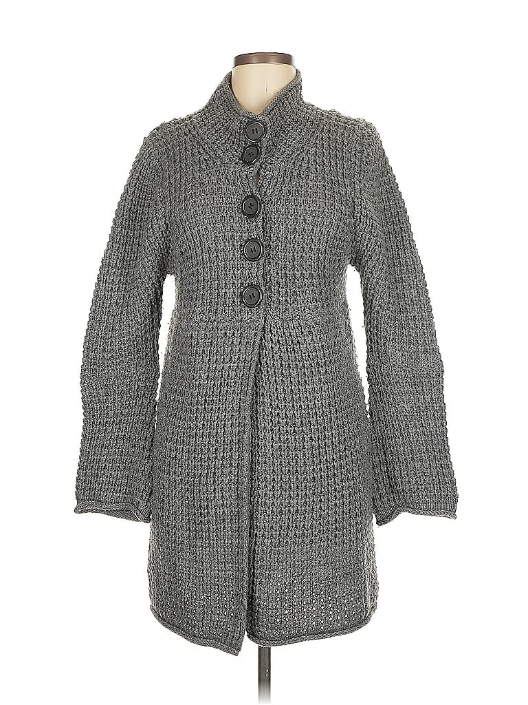 Pre-owned Relativity Cardigan Sweater In Gray