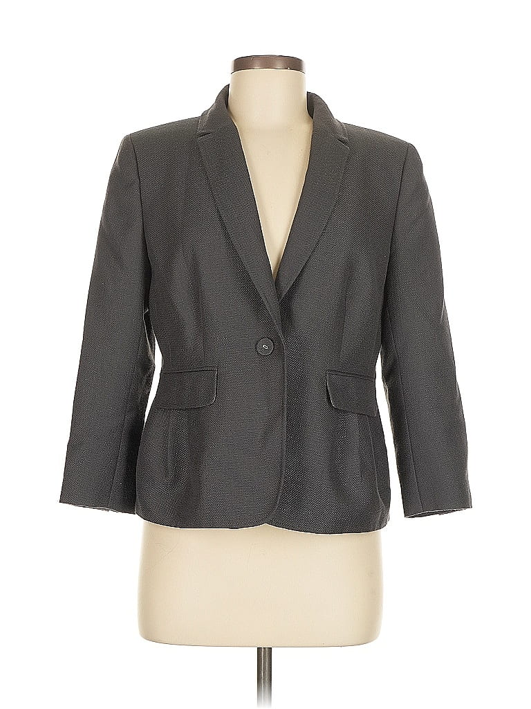 Pre-owned Ann Taylor Loft Blazer Jacket In Gray