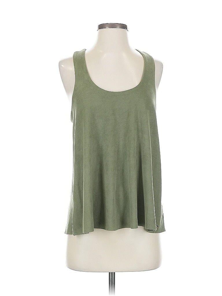 Pre-owned Guess Sleeveless Top Green Halter Neckline Tops