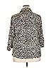 Sara Michelle 100% Polyester Animal Print Ivory 3/4 Sleeve Blouse Size 2X - photo 2