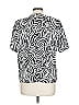 Lauren Lee 100% Polyester Silver Short Sleeve Blouse Size L - photo 2