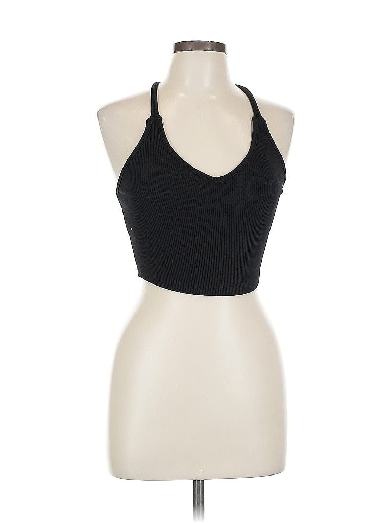 Pre-owned Fashion Nova Tank Top Black Halter Neckline Tops