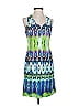 Muse Print Blue Cocktail Dress Size 2 - photo 1