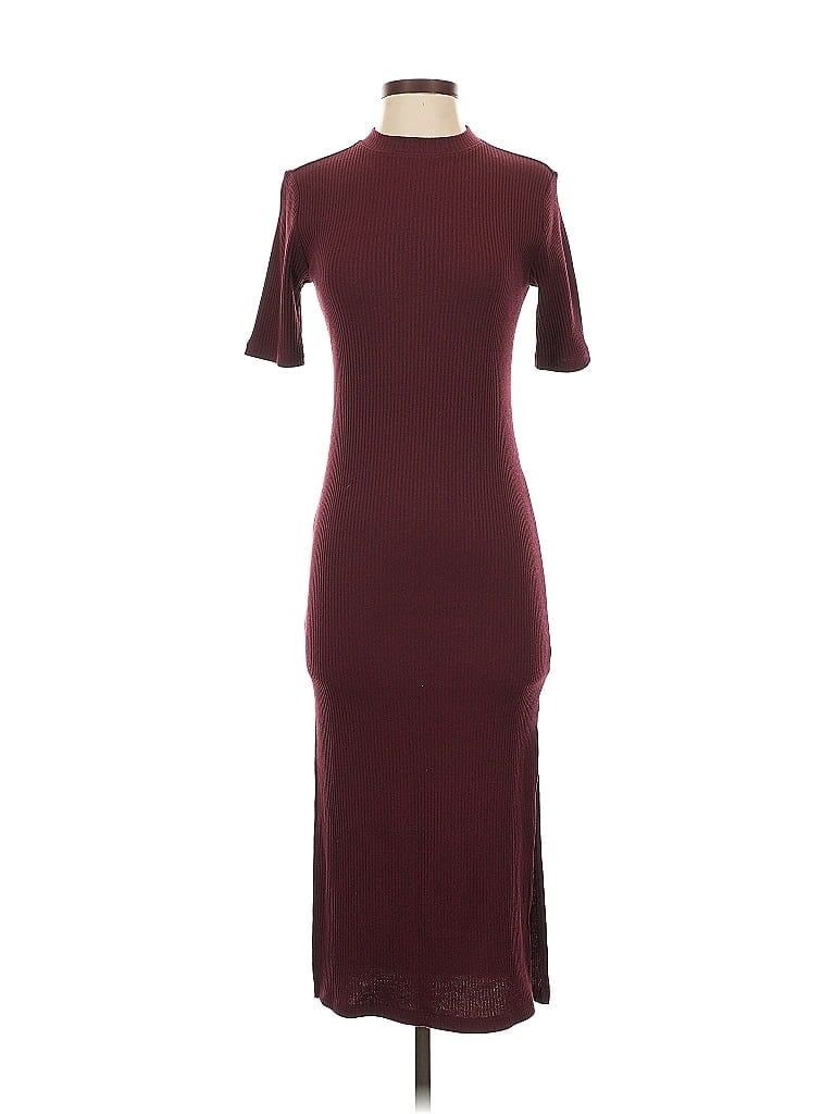 Pre-owned Forever 21 Contemporary Casual Dress In Burgundy