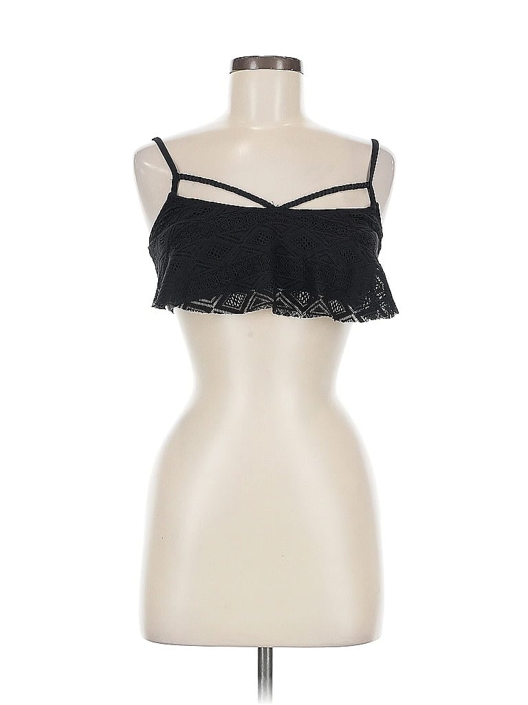 Pre-owned Hula Honey Sleeveless Top Black Sweetheart Neckline Tops