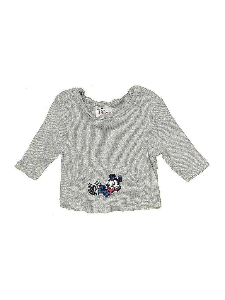 Pre-owned Disney Store Babies' 3/4 Sleeve T-shirt In Gray