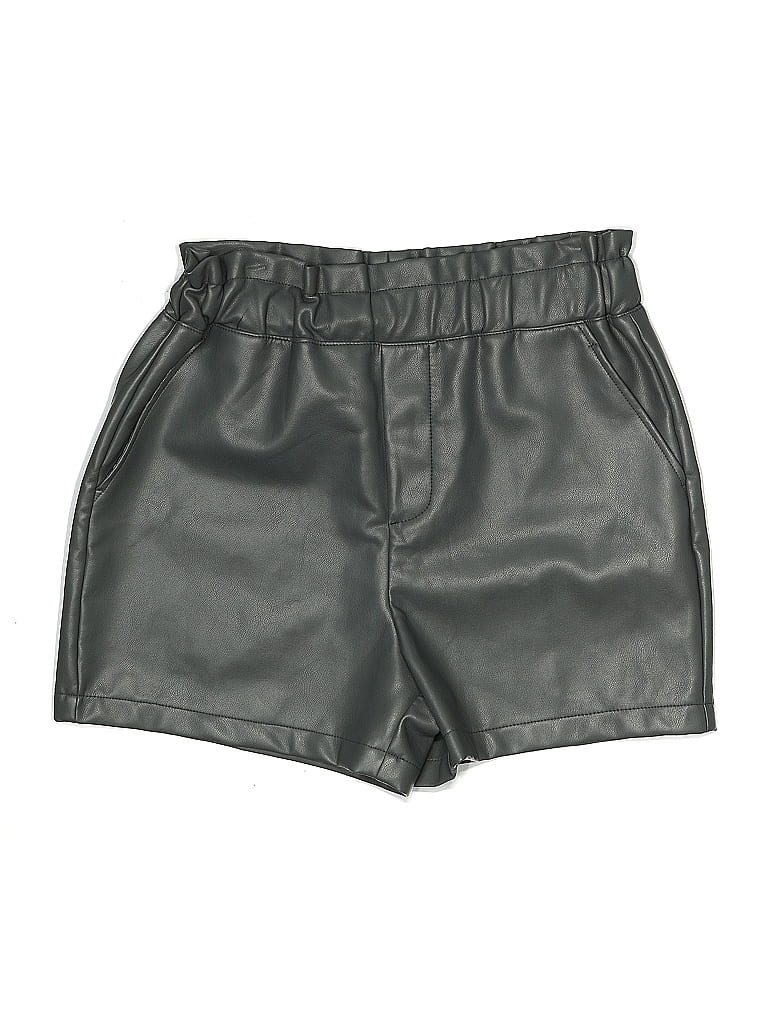 Pre-owned Bagatelle Faux Leather Shorts In Gray